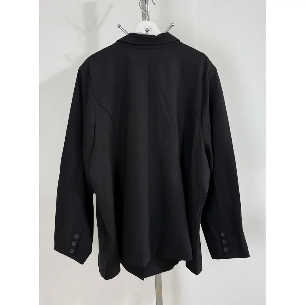 Torrid Womens Black Blazer Jacket Single Button Plus Size 6X Workwear Office NWT
